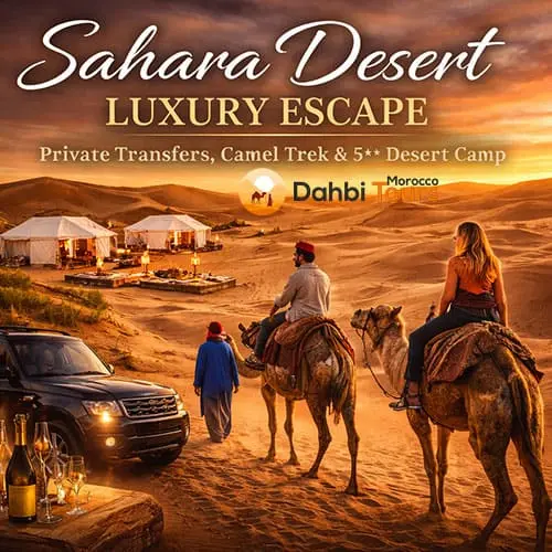 Desert luxury escape at sunset